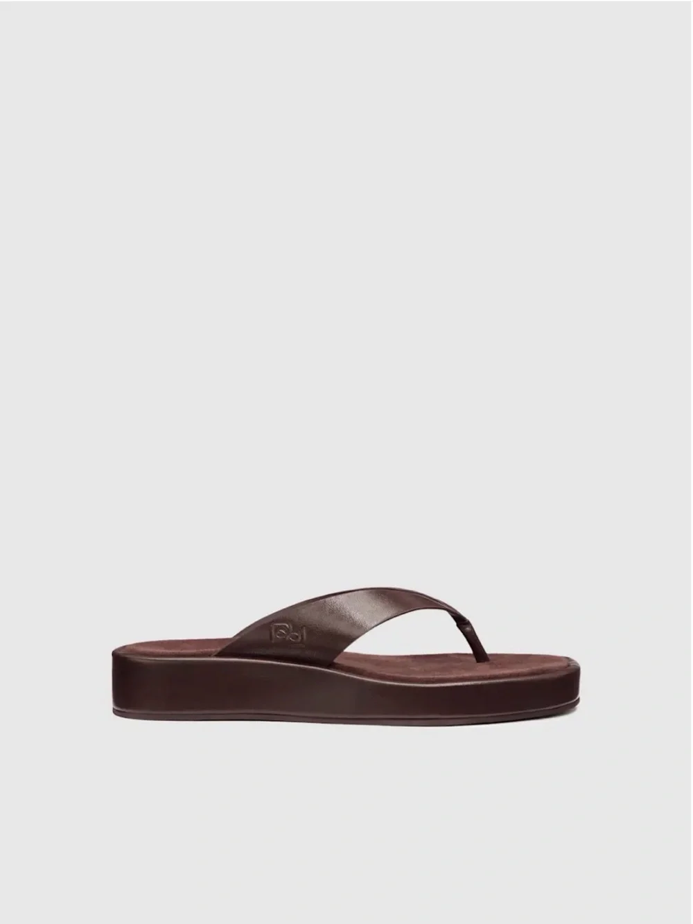 Reformation Eden Platform Thong Sandals in Dark Brown 7